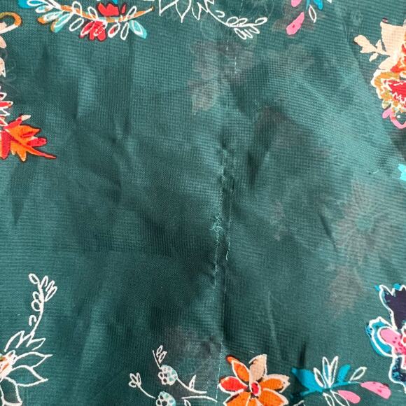 Xtraordinary Green Floral Print Short Sleeve Cardigan, M - Picture 5 of 6